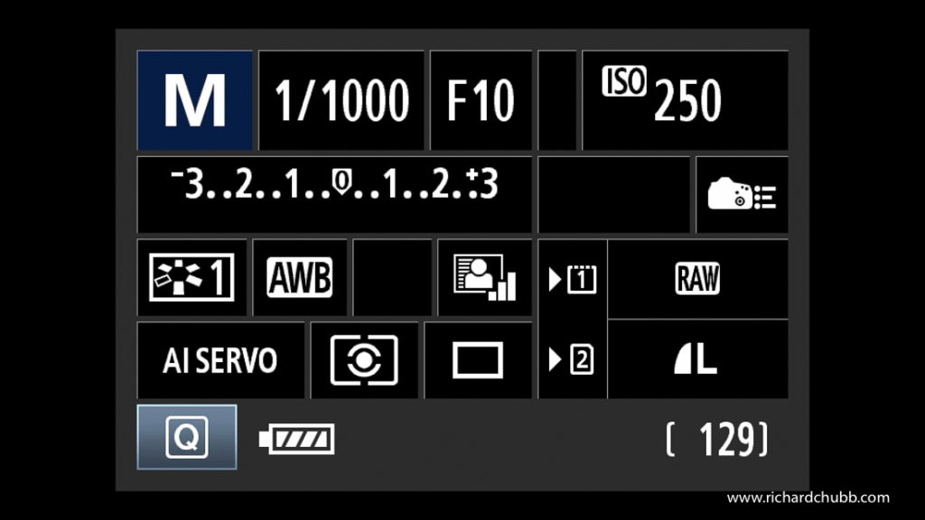 Custom Shooting Settings in a Canon DSLR