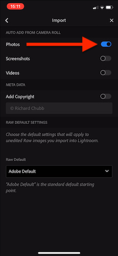 add Phone Photographs to Lightroom Classic