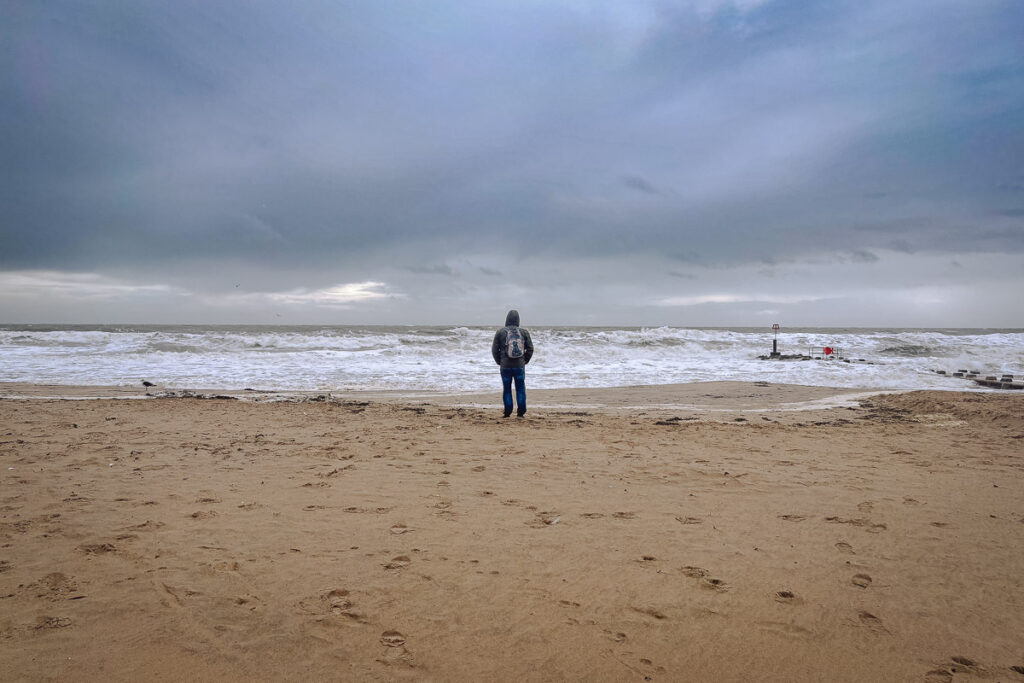 Bournemouth Beach in winter during a quiet coastal walk