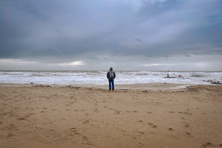 Bournemouth Beach in winter during a quiet coastal walk